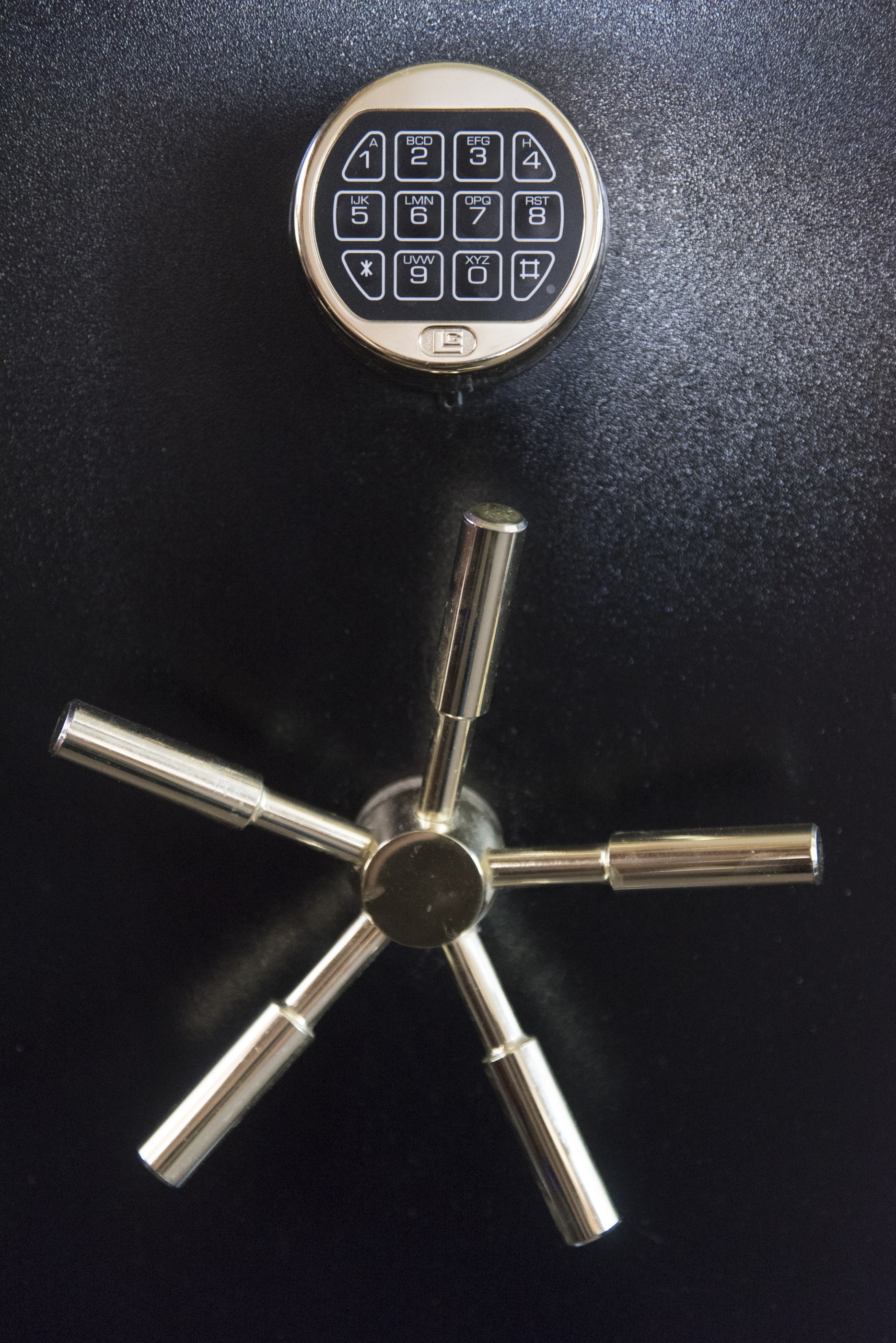 The lock to the safe in Kristi Beber's Las Vegas home is shown Friday, Sept. 11, 2015. Jason Ogulnik/Las Vegas Review-Journal