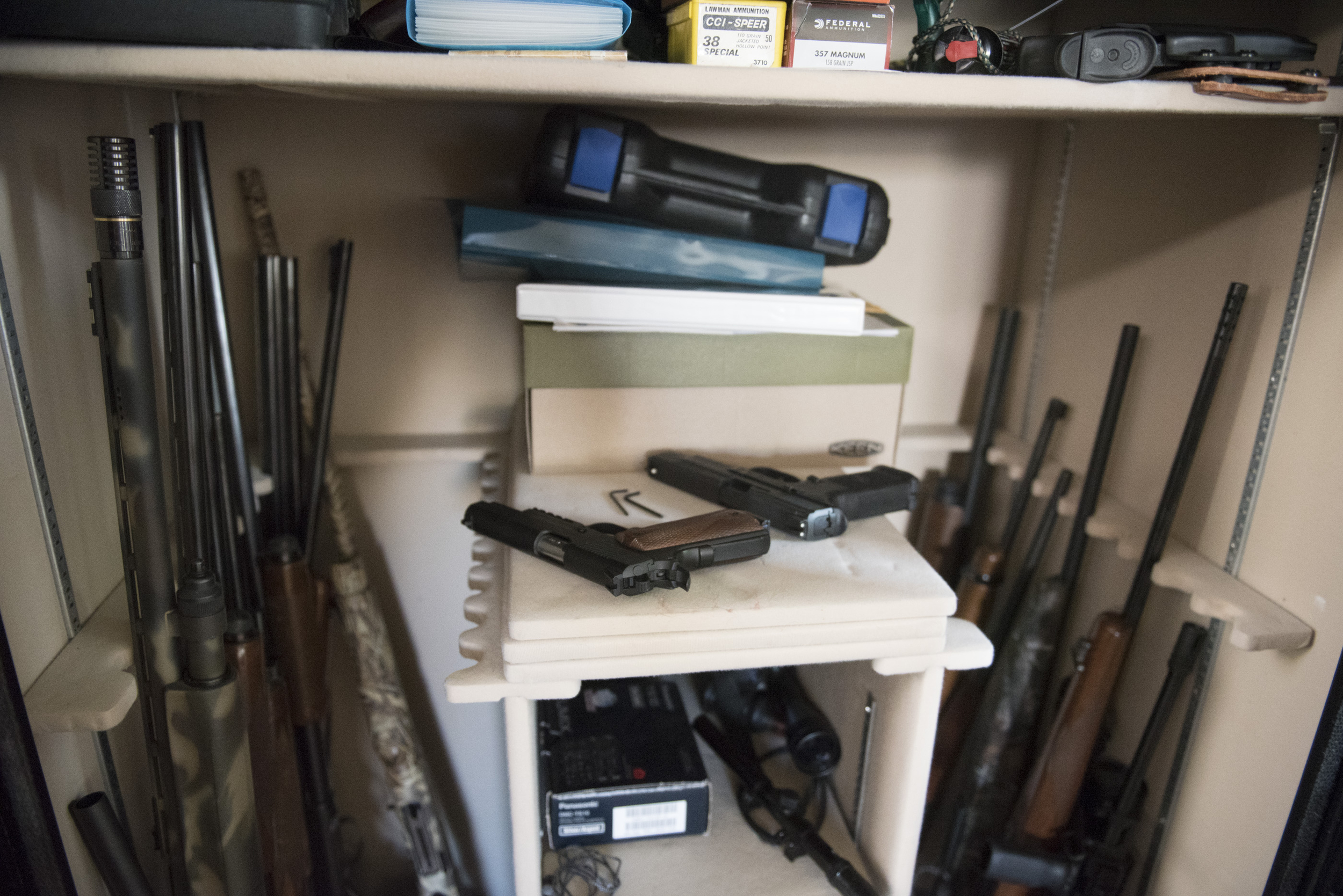 The contents of the safe in Kristi Beber's Las Vegas home are shown Friday, Sept. 11, 2015. Jason Ogulnik/Las Vegas Review-Journal
