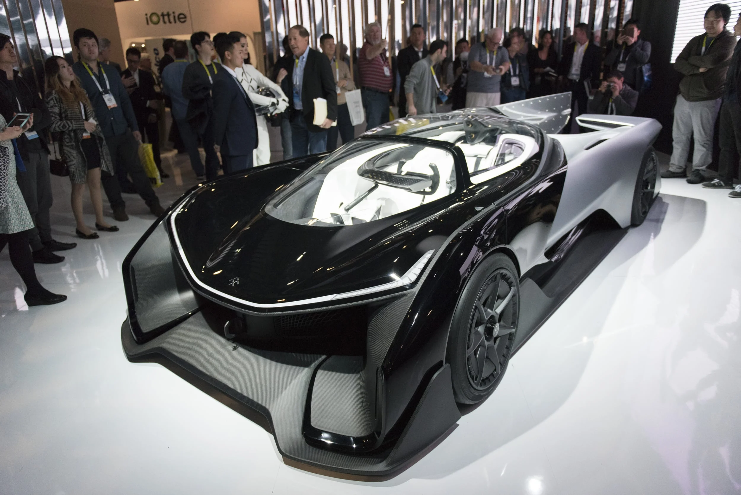 A Faraday Future FFzero1 concept car is seen at the 2016 International Consumer Electronics Show (CES) in Las Vegas, Nevada, USA, 06 January 2016. Photo: Jason Ogulnik/dpa