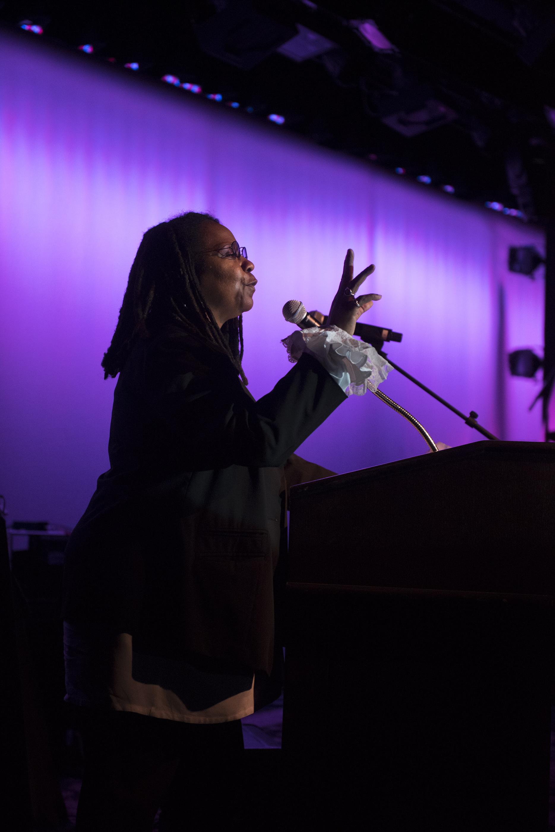 Whoopi Goldberg impersonator Bettina Williams co-hosts The Reel Awards at Golden Nugget Hotel Casino in Las Vegas Monday, Feb. 22, 2016. The Reel Awards are meant to be a humorous tribute to the real Academy Awards. Jason Ogulnik/Las Vegas Review-Journal