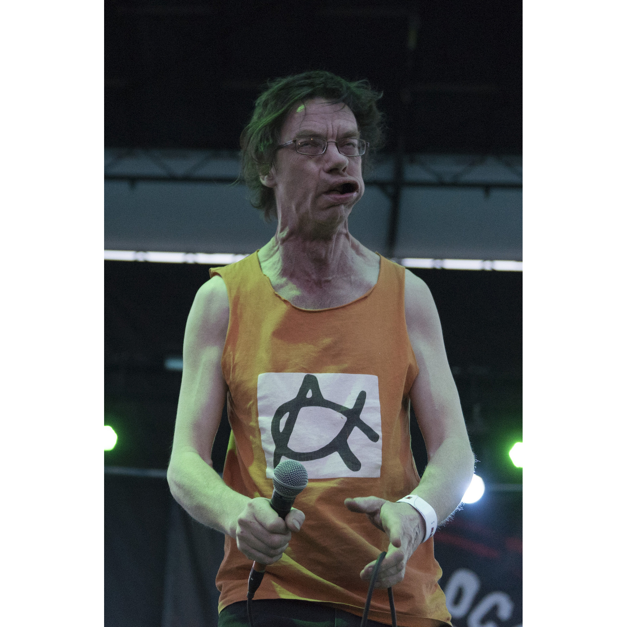 Dick Lucas performs with Subhumans during the 18th annual Punk Rock Bowling & Music Festival in downtown Las Vegas Saturday, May 28, 2016. 