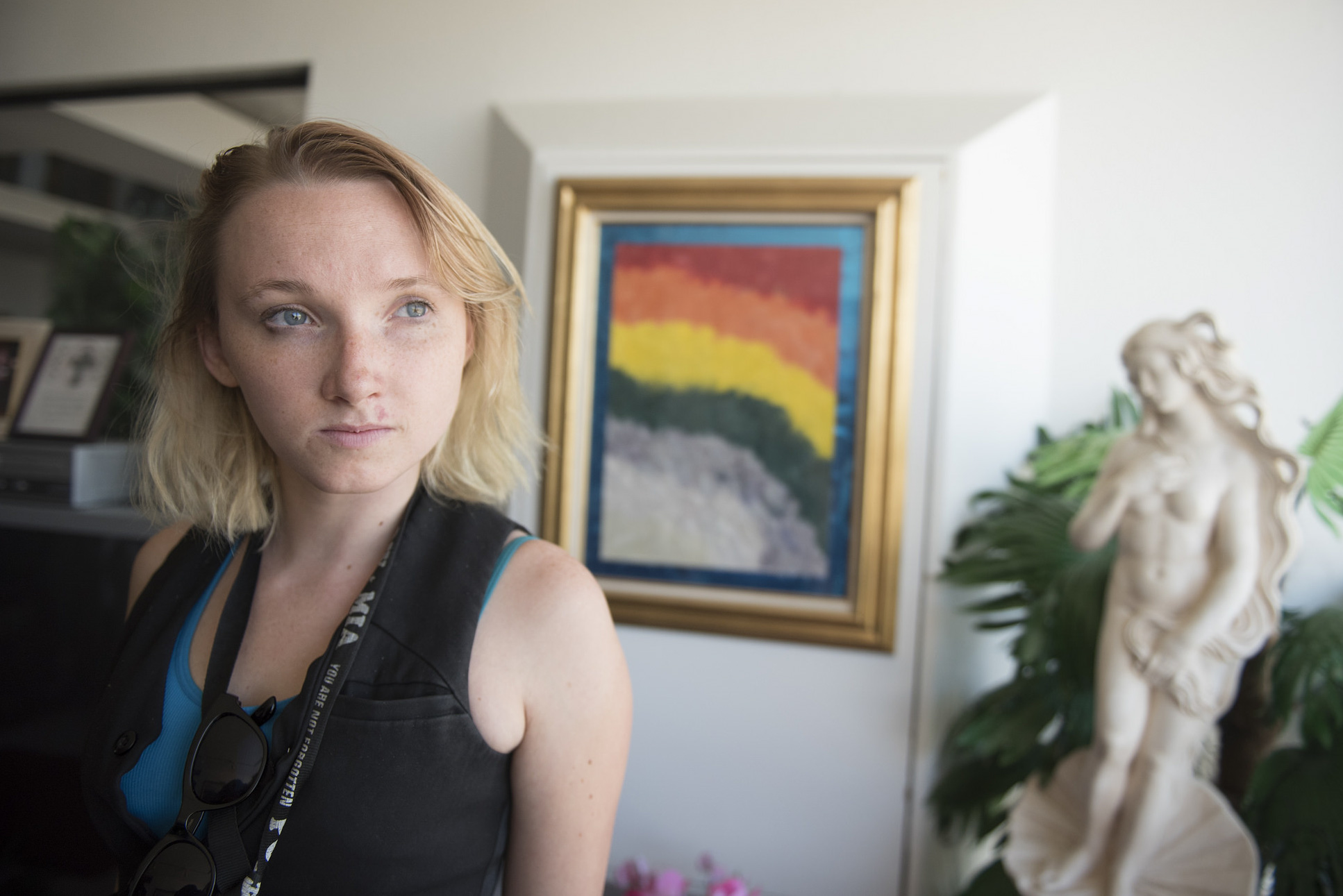Singer Philena Carter poses following rehearsal for the upcoming show entitled "Funky Love" at co-star Lee Mallory's Las Vegas residence, Sunday, Aug. 2, 2015. Funky Love will debut at Double Down Saloon on Saturday August 8. (Jason Ogulnik/Las Vegas Review-Journal)