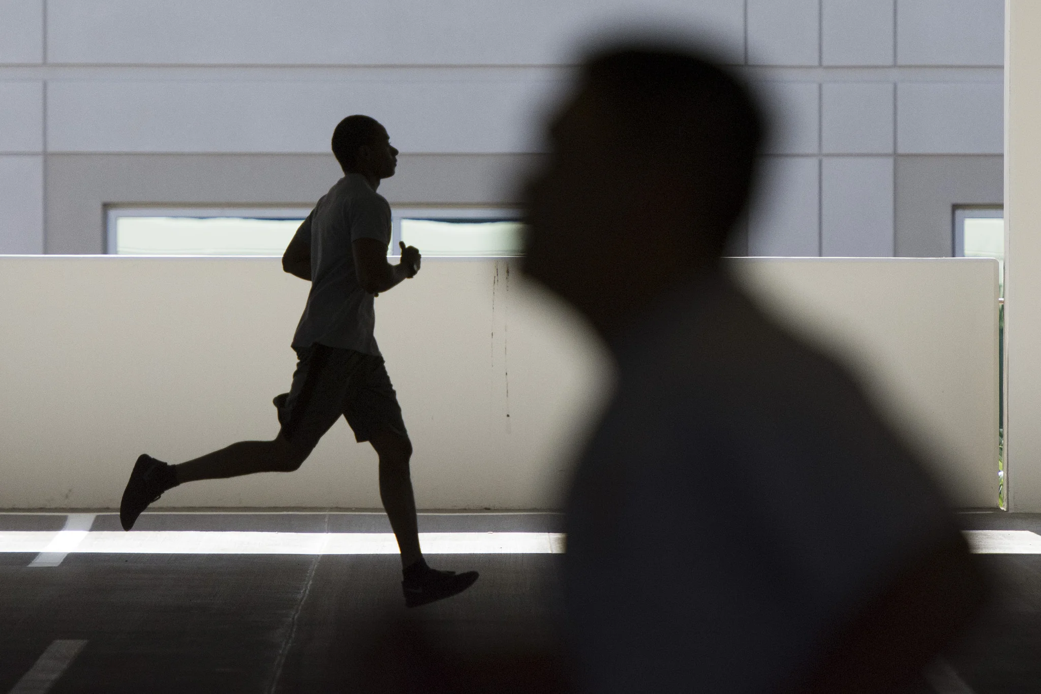 Participants run during a recruiting boot camp at Las Vegas police headquarters in Las Vegas Saturday, June 25, 2016. Jason Ogulnik/Las Vegas Review-Journal