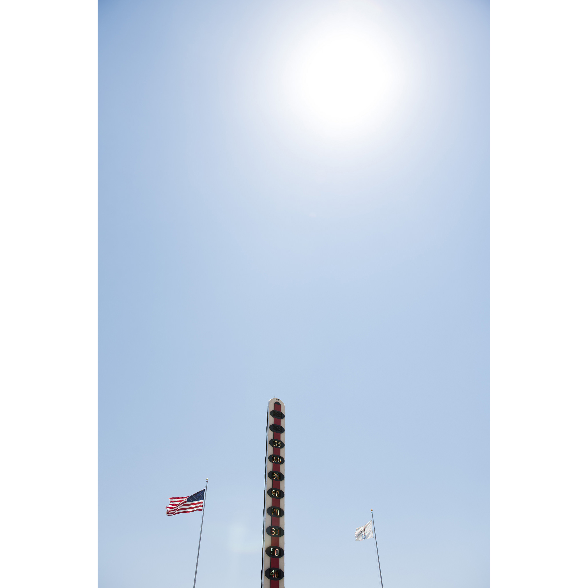 The World's Tallest Thermometer, located in Baker, Calif., reads 115 degrees Wednesday, July 27, 2016. The high temperature for Baker reached 114 degrees according to the National Weather Service.