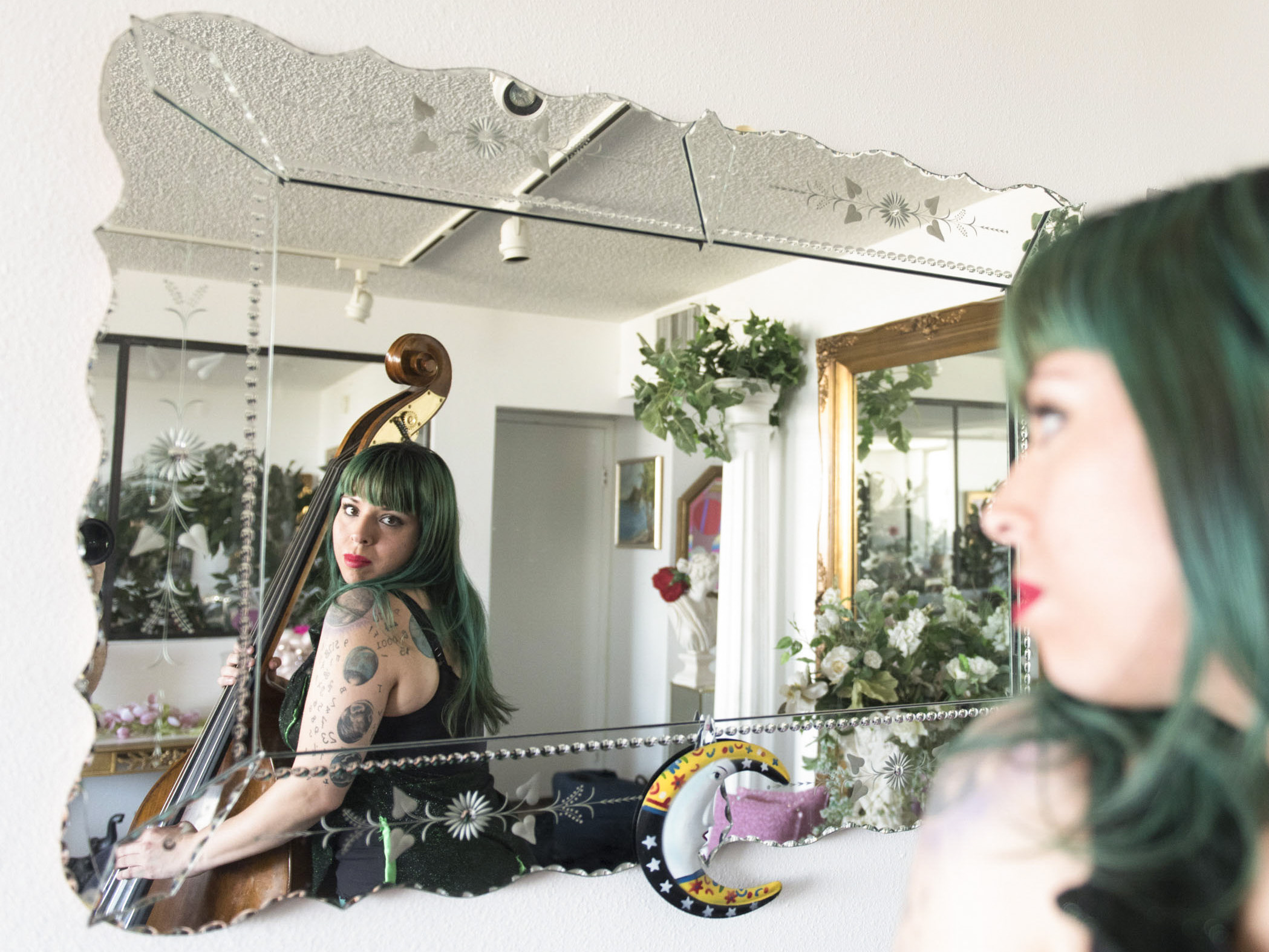 On Sunday, Aug. 2, 2015, Mizz Absurd poses following a rehearsal for her upcoming show "Funky Love." Jason Ogulnik/Las Vegas Review-Journal. The show debuts at Double Down Saloon on August 8. Art direction for the photo by Absurd's co-star Lee Mallory.