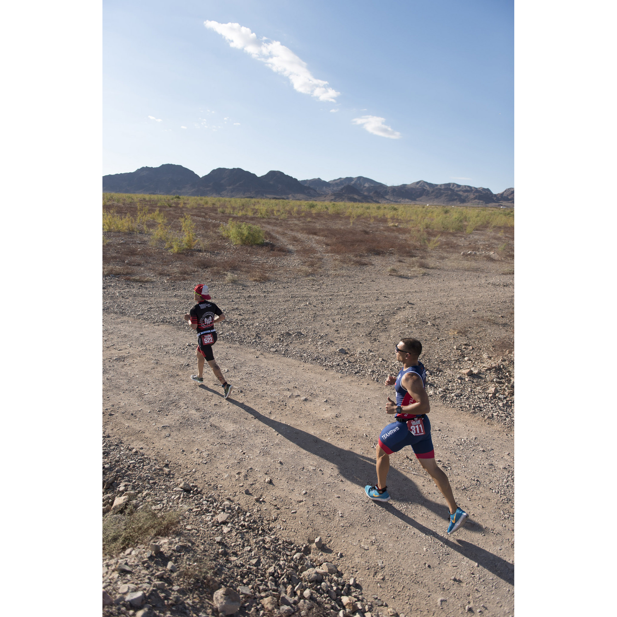 Runners participate in the third leg of the Las Vegas Triathlon at Lake Mead near Boulder City, Saturday, Oct. 1, 2016. Jason Ogulnik/Las Vegas Review-Journal