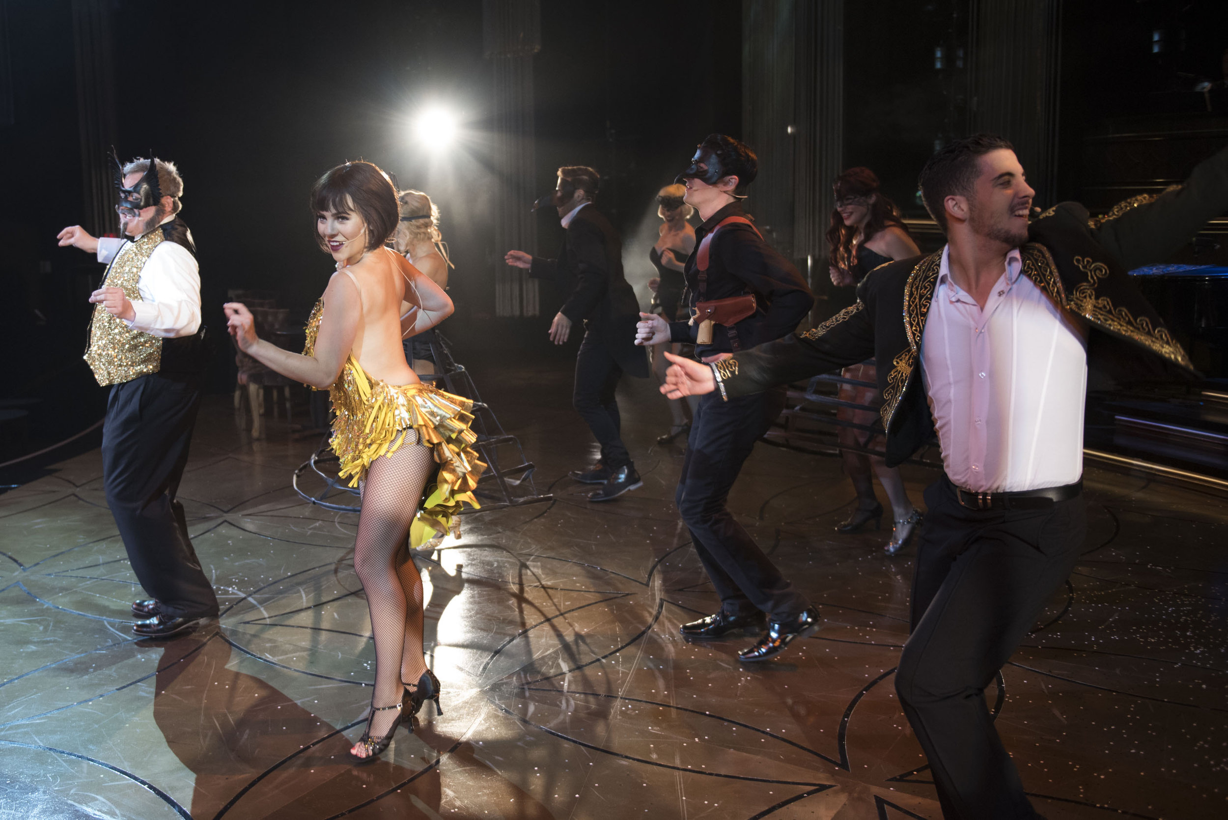 The cast of "Baz - Star Crossed Love" rehearses at The Palazzo Theater in Las Vegas, Nev., June 28, 2016.