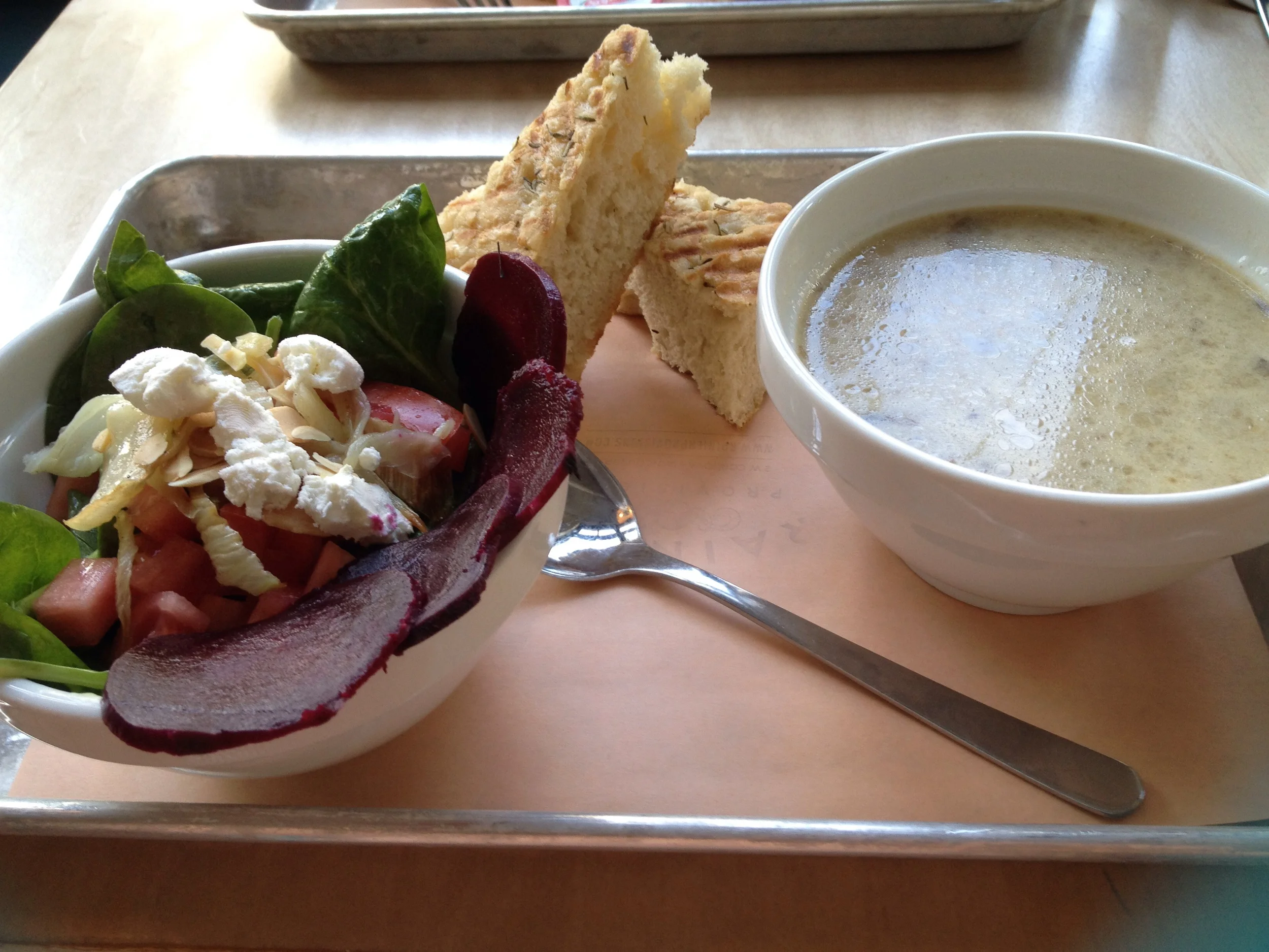Soup and salad lunch combo from Rainier Provisions.