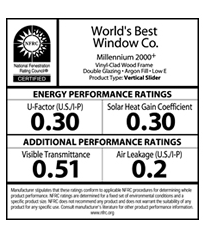 An example of an NFRC label 