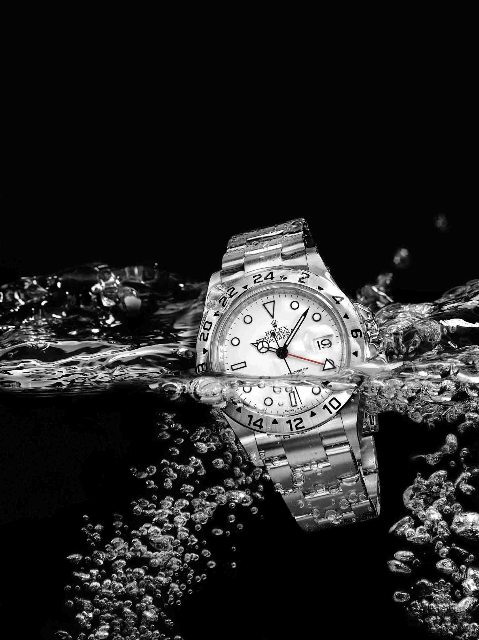 Watches feature of watches in water for Lux Magazine