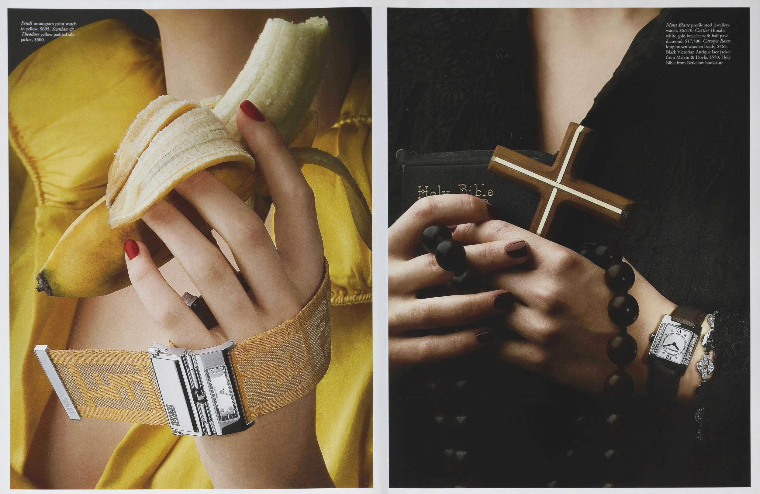 Russh Magazine watch editorial with Model