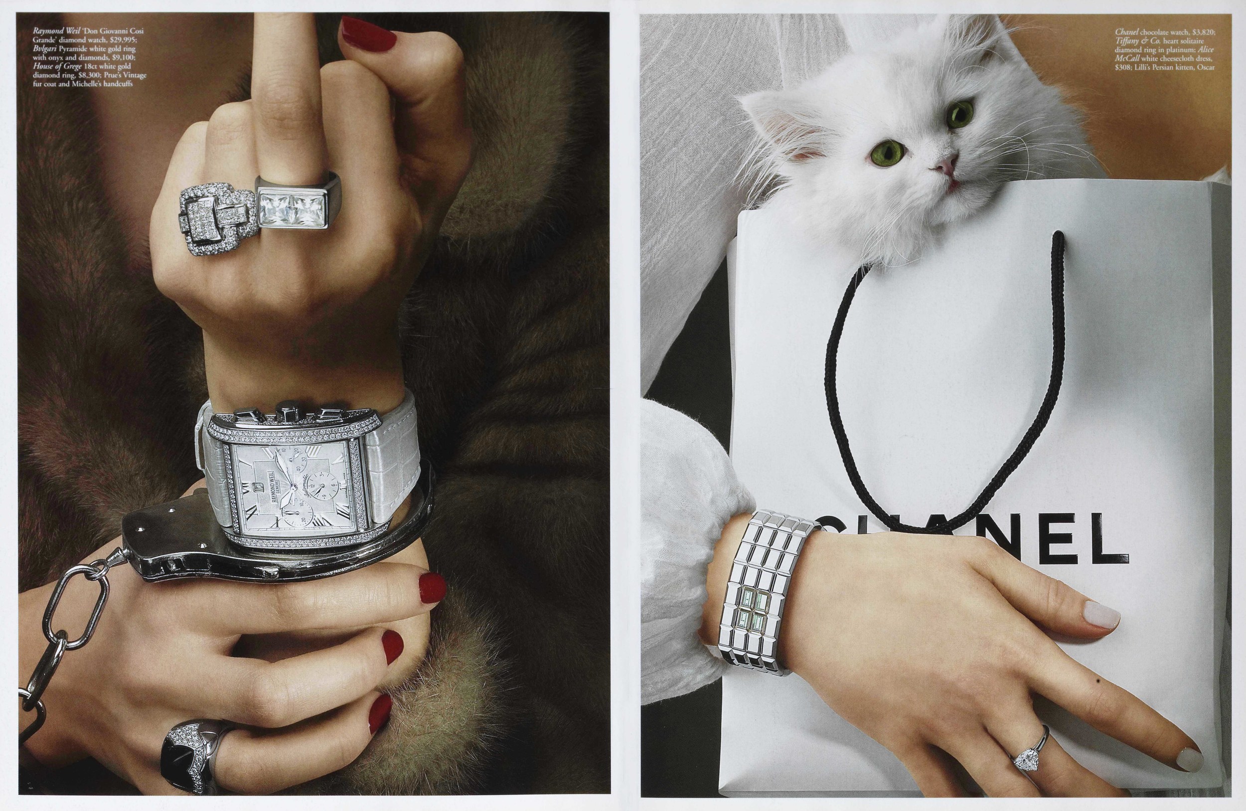 Russh Magazine watch editorial with Model