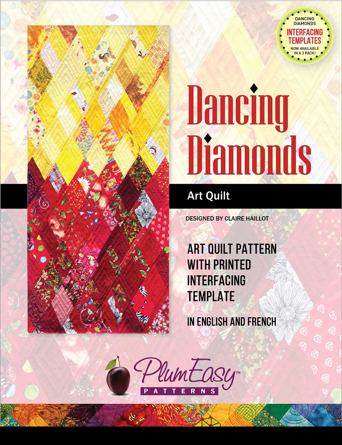 Dancing Diamonds Art Quilt Pattern — PlumEasy Patterns