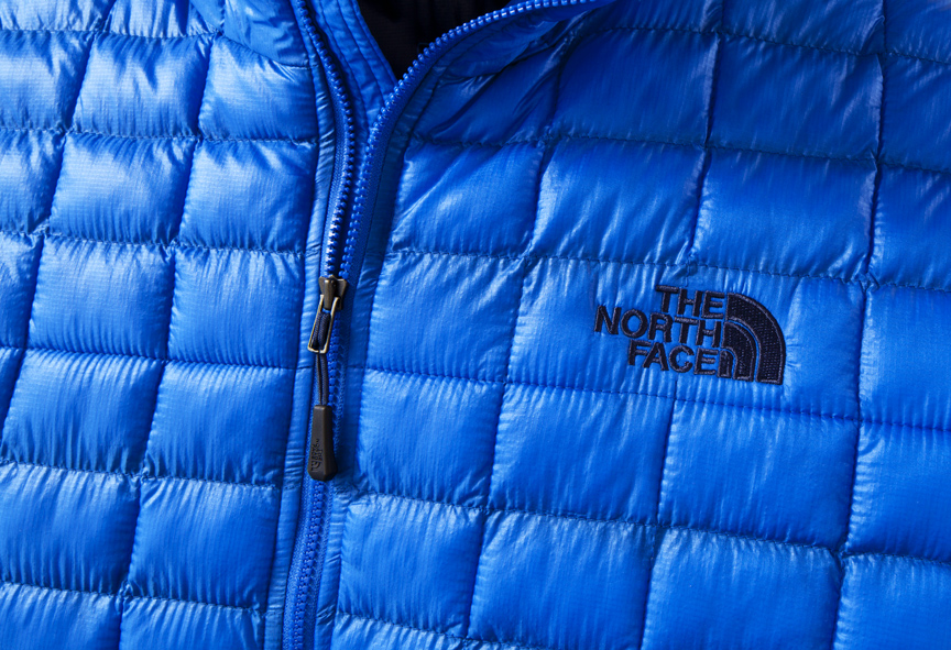 The North Face winter jacket in indigo blue. 