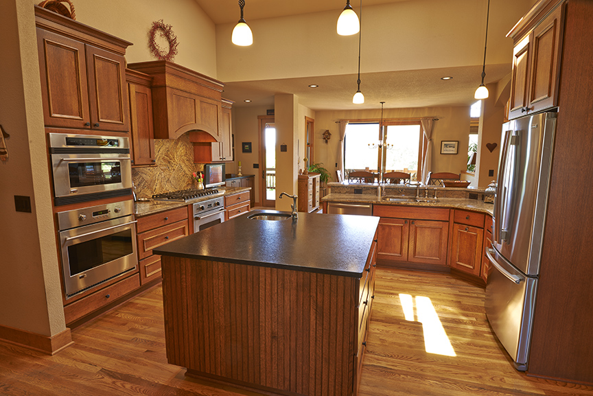 Residential kitchen interior. 