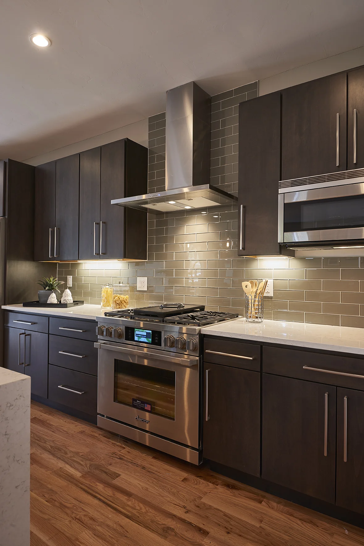 Residential kitchen interior. 