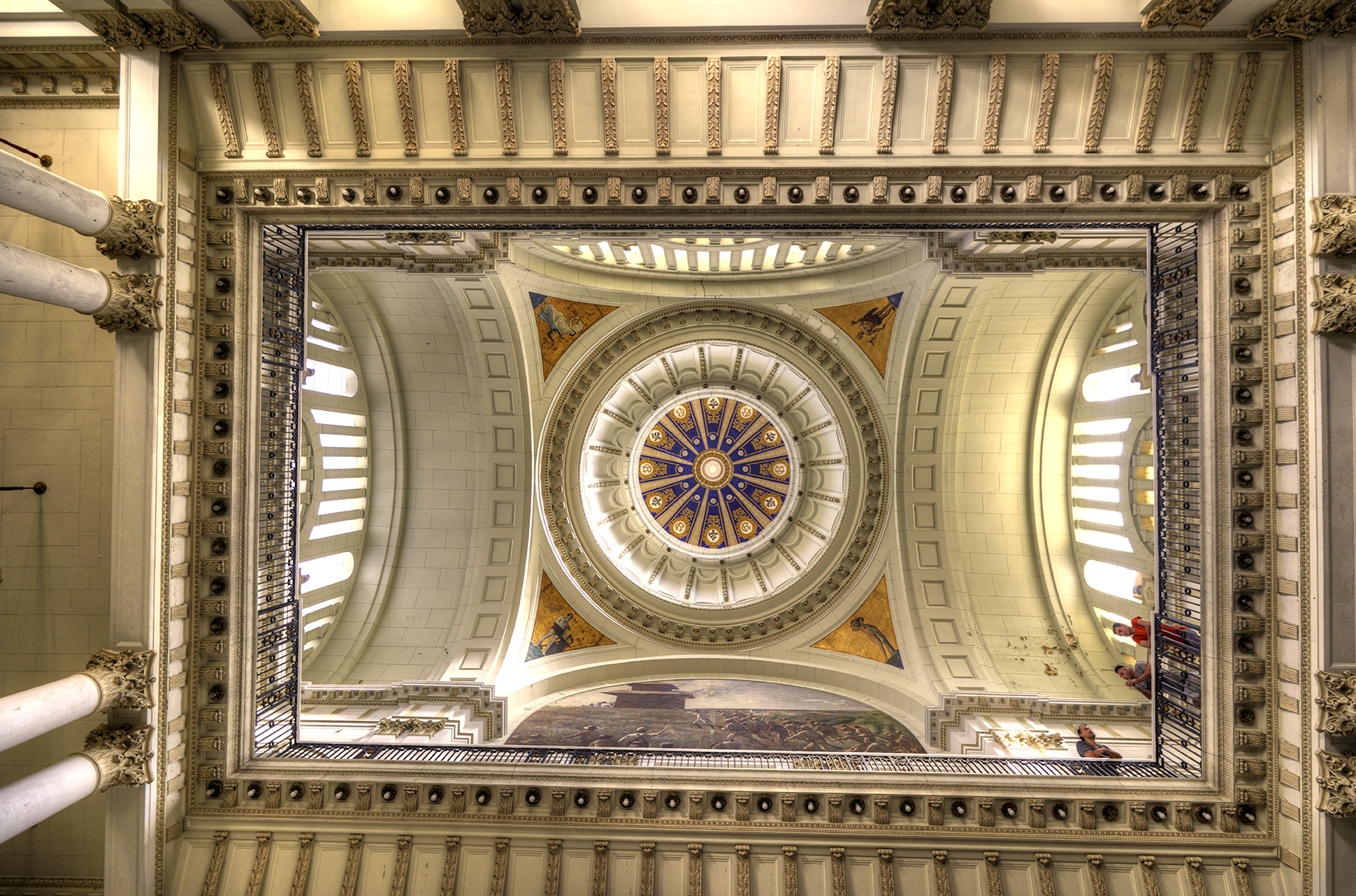 Domed ceiling in the former presidential palace in Havana, Cuba. 