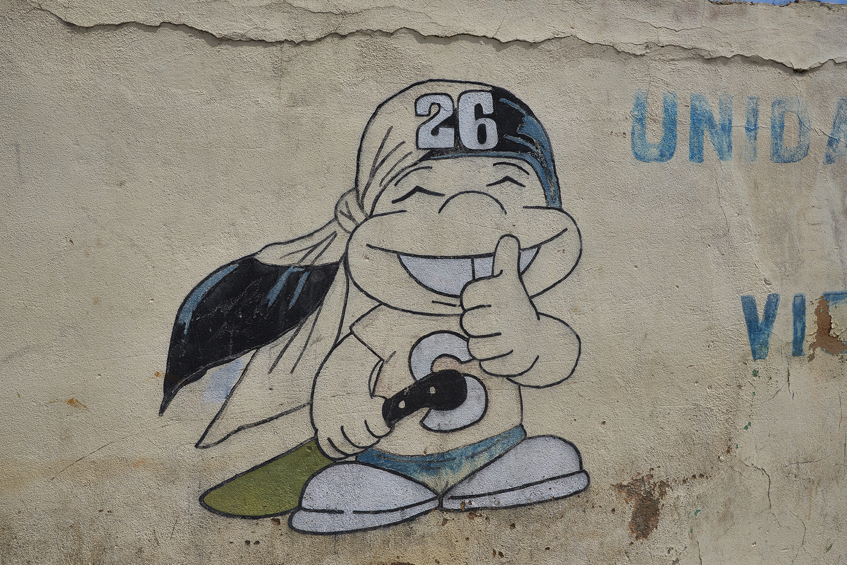 Fun, painted wall mural. 