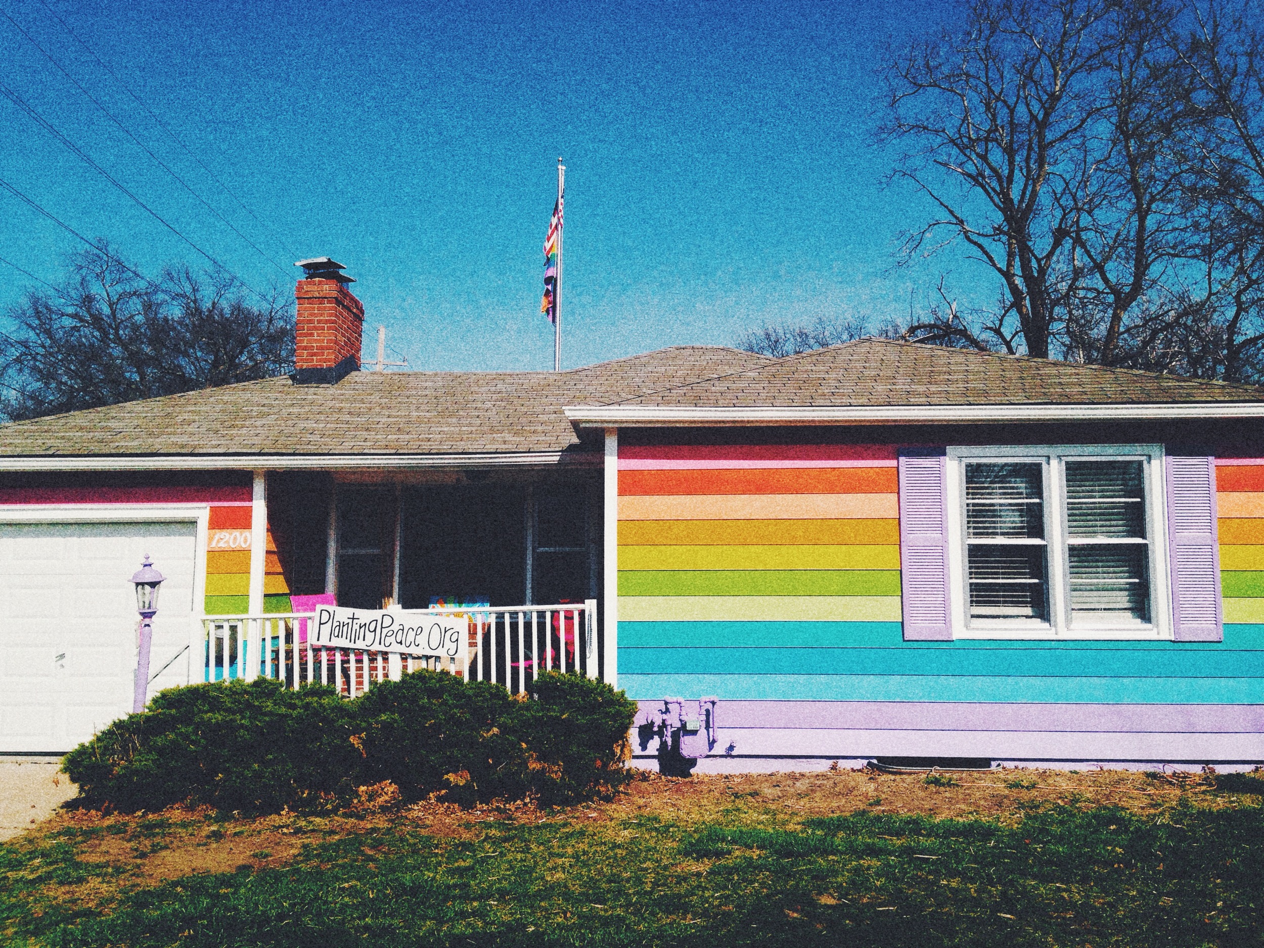The Equality house, sits across the street from Westboro Baptist Church in effort to cure Hate with Love. 