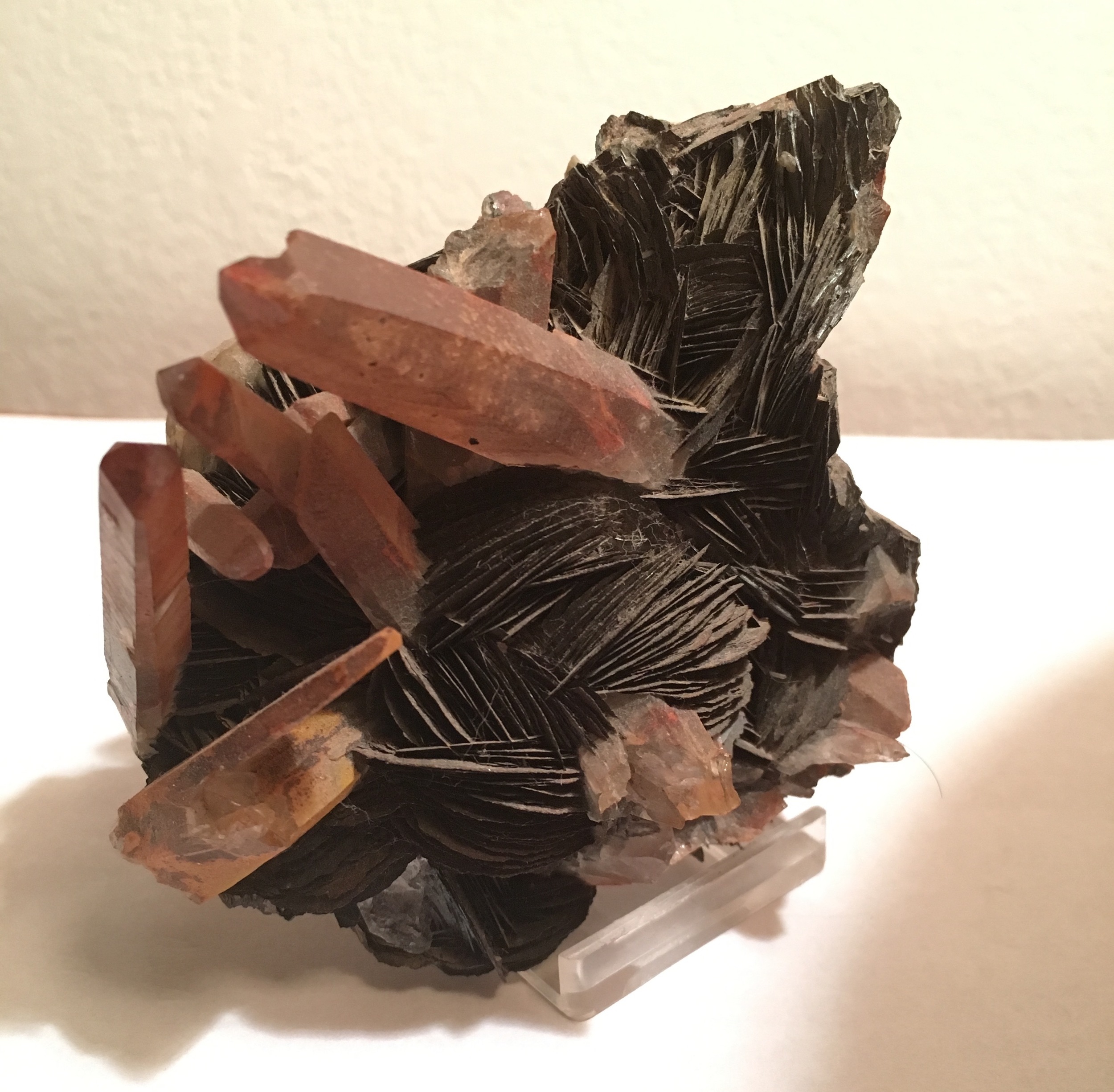 Scalloped Hematite with Red Quartz