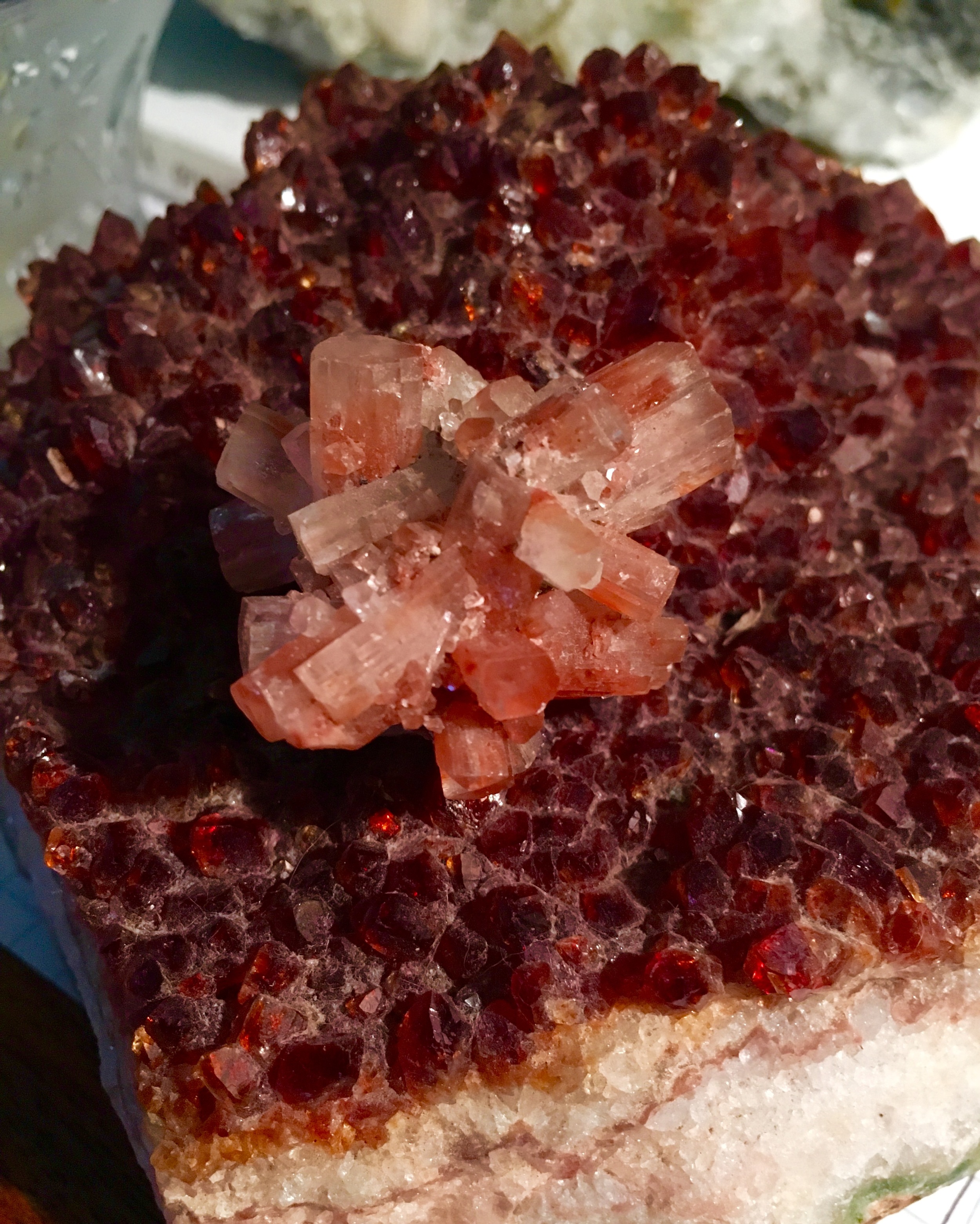 :: Aragonite on Citrine ::