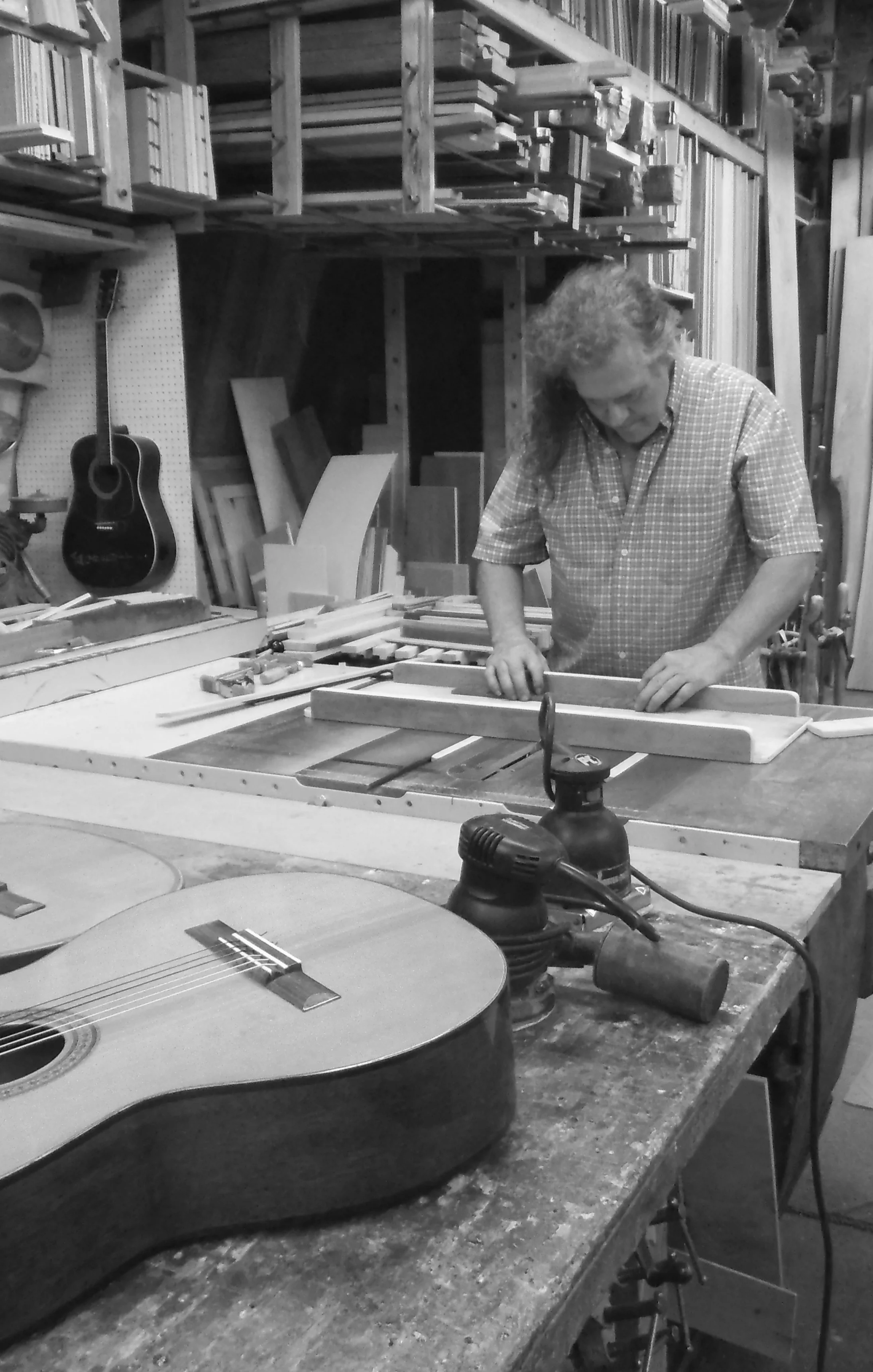 Rob Payne working in the workshop