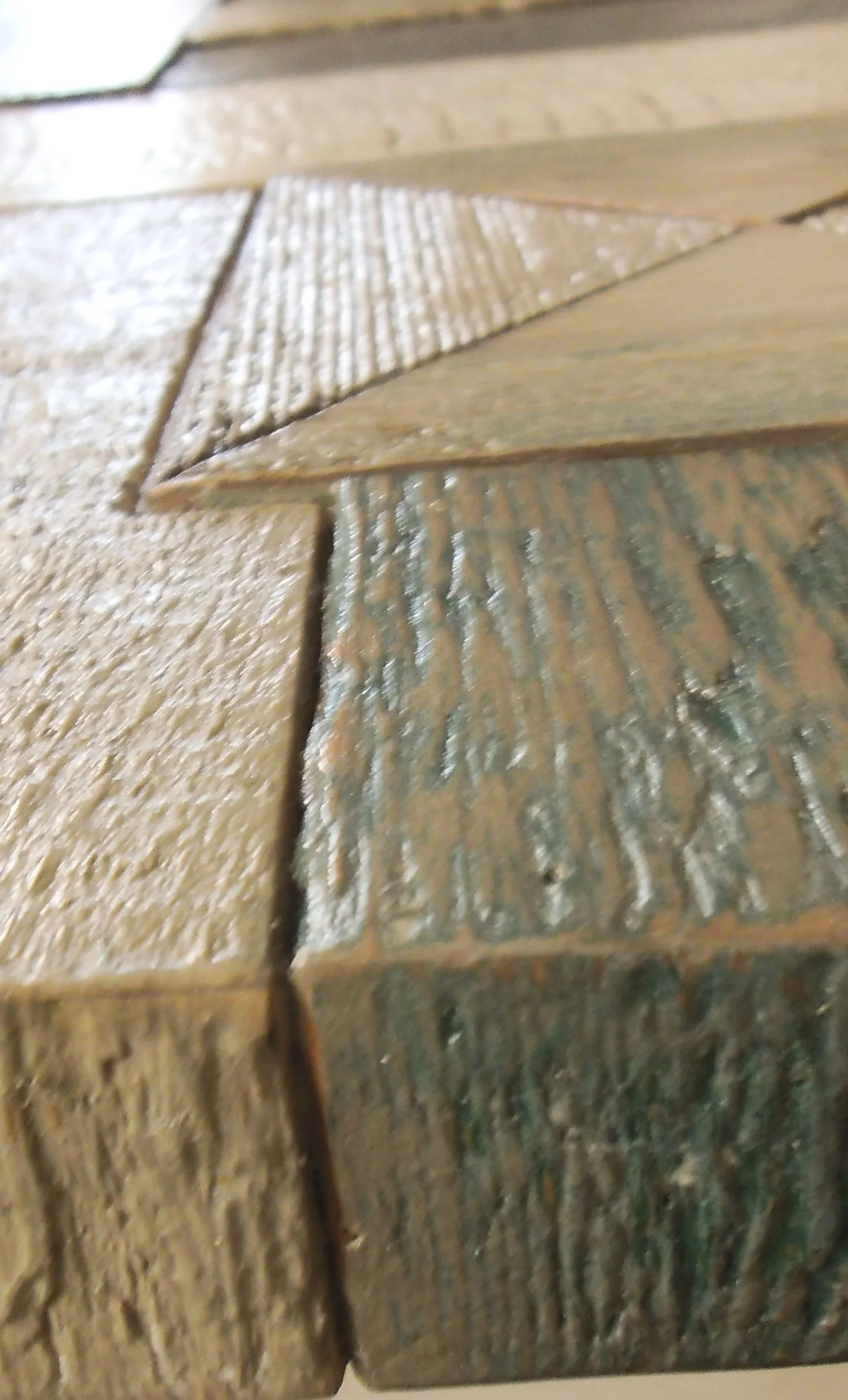 Reclaimed wood wall panel detail