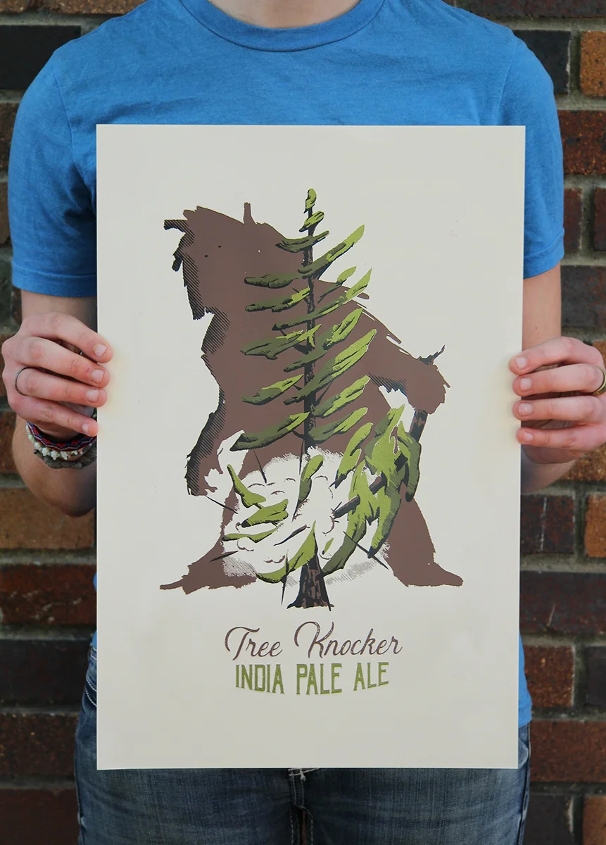 Tree Knocker Ten Mile Brewery Poster