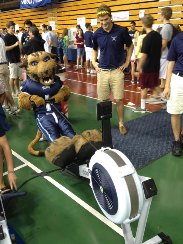 The Villanova Wildcat getting some meters in on the erg