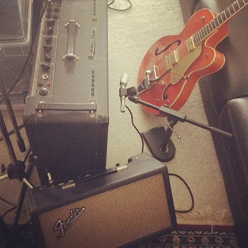 Tracking guitars for "Cinematic" at Hughes Tower Laboratory