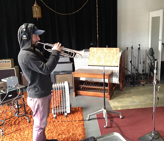 Bryan Murphy tracking trumpet for the "Cinematic" album.
