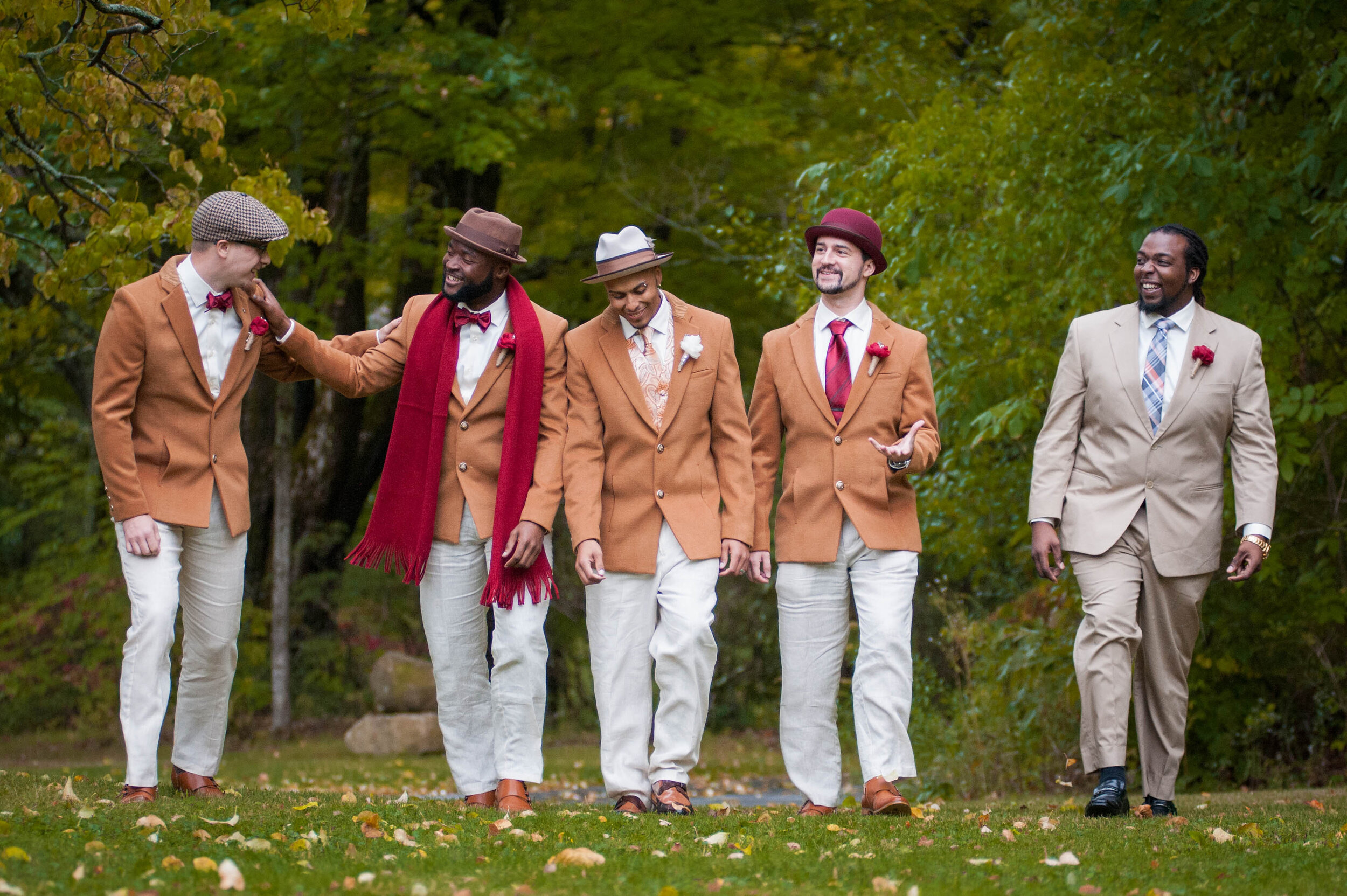 Groomsmen Walking together