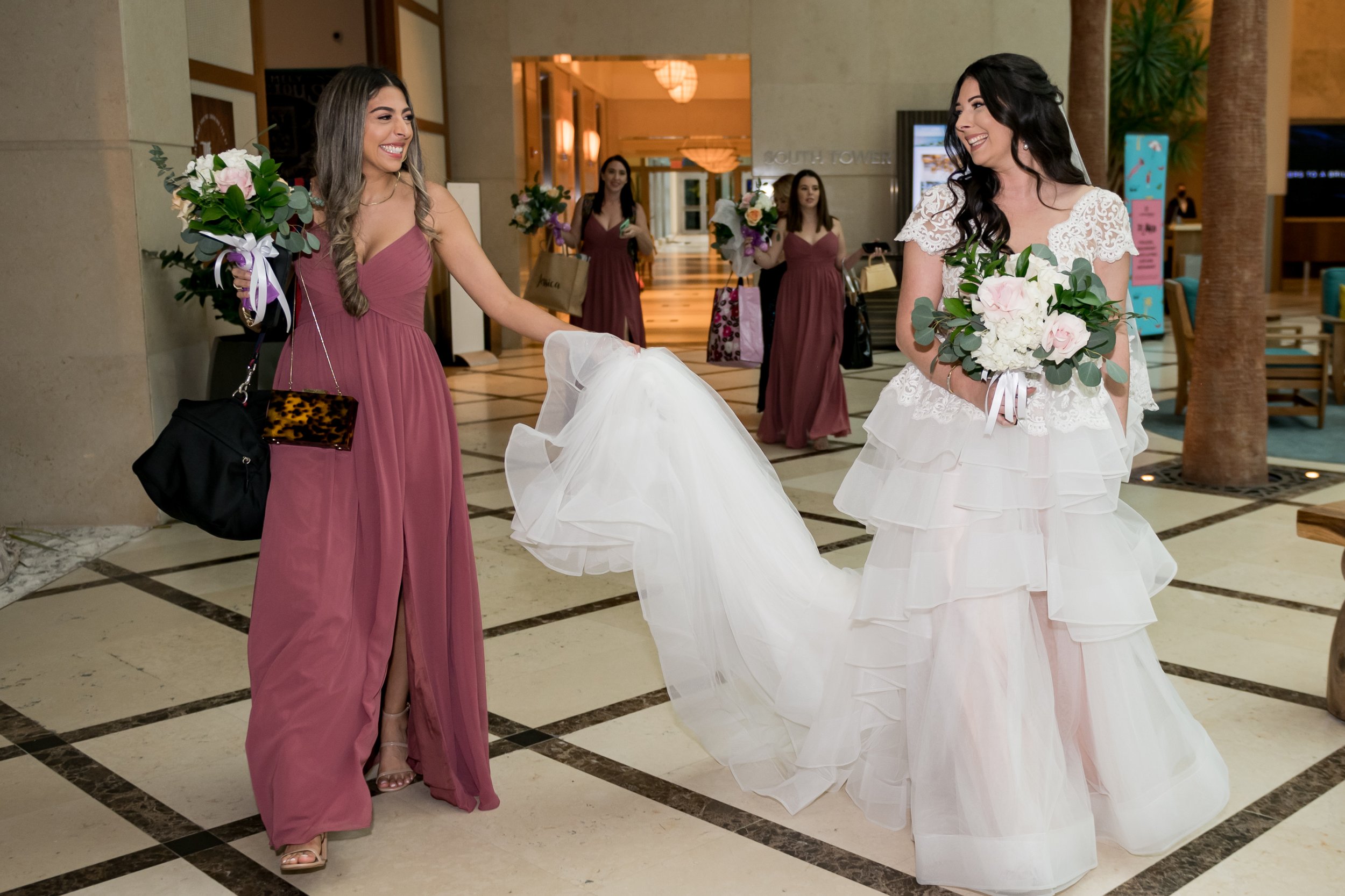 Bride on her way to the ceremony