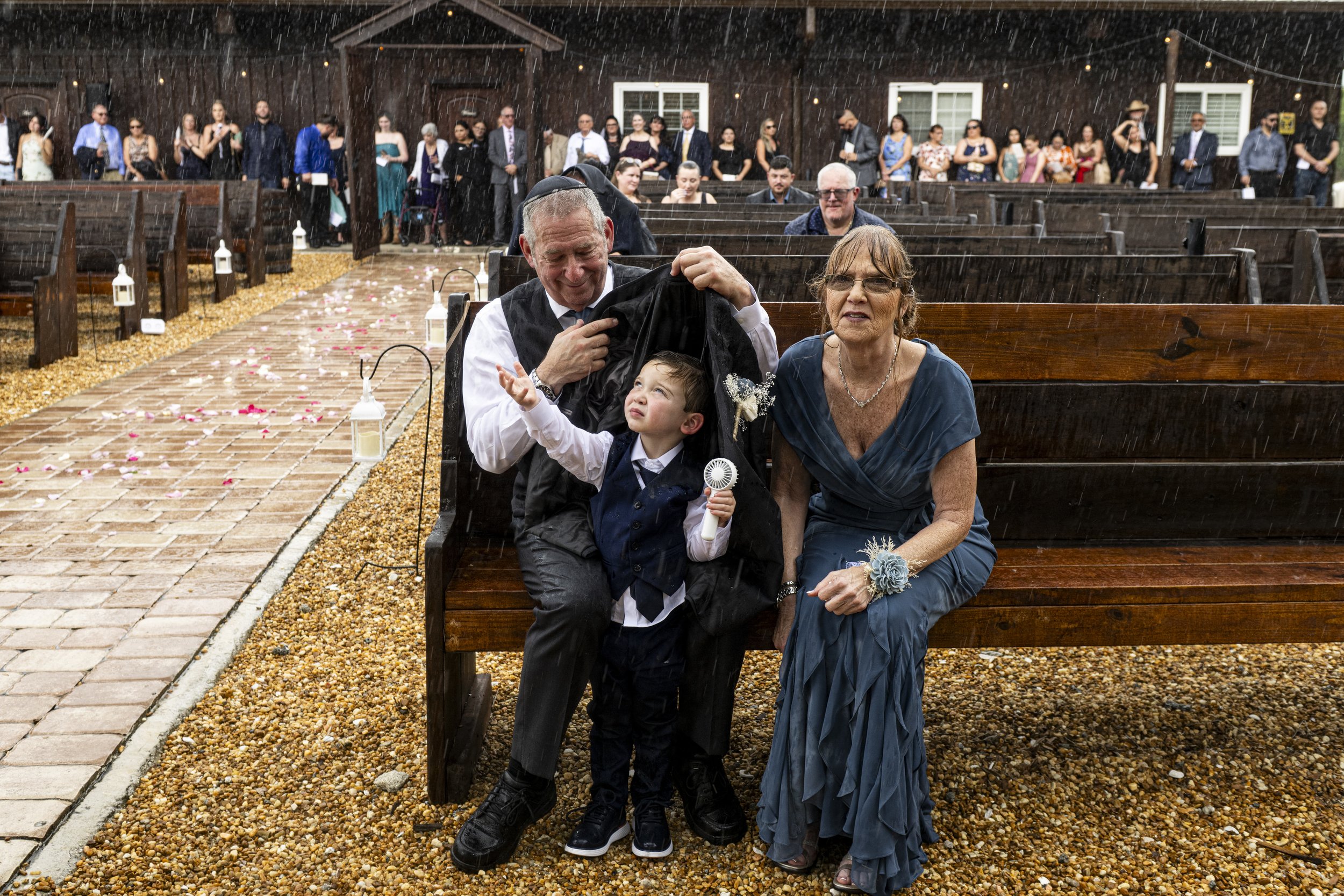 Ever After Farms Florida Documentary Photographer Ceremony Photo that is rained during the ceremony