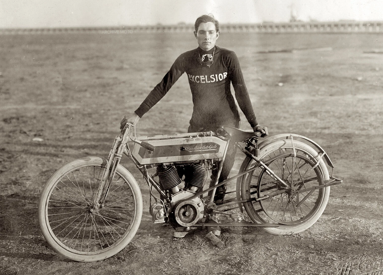 Elvin Shoemaker and his 1911 Excelsior