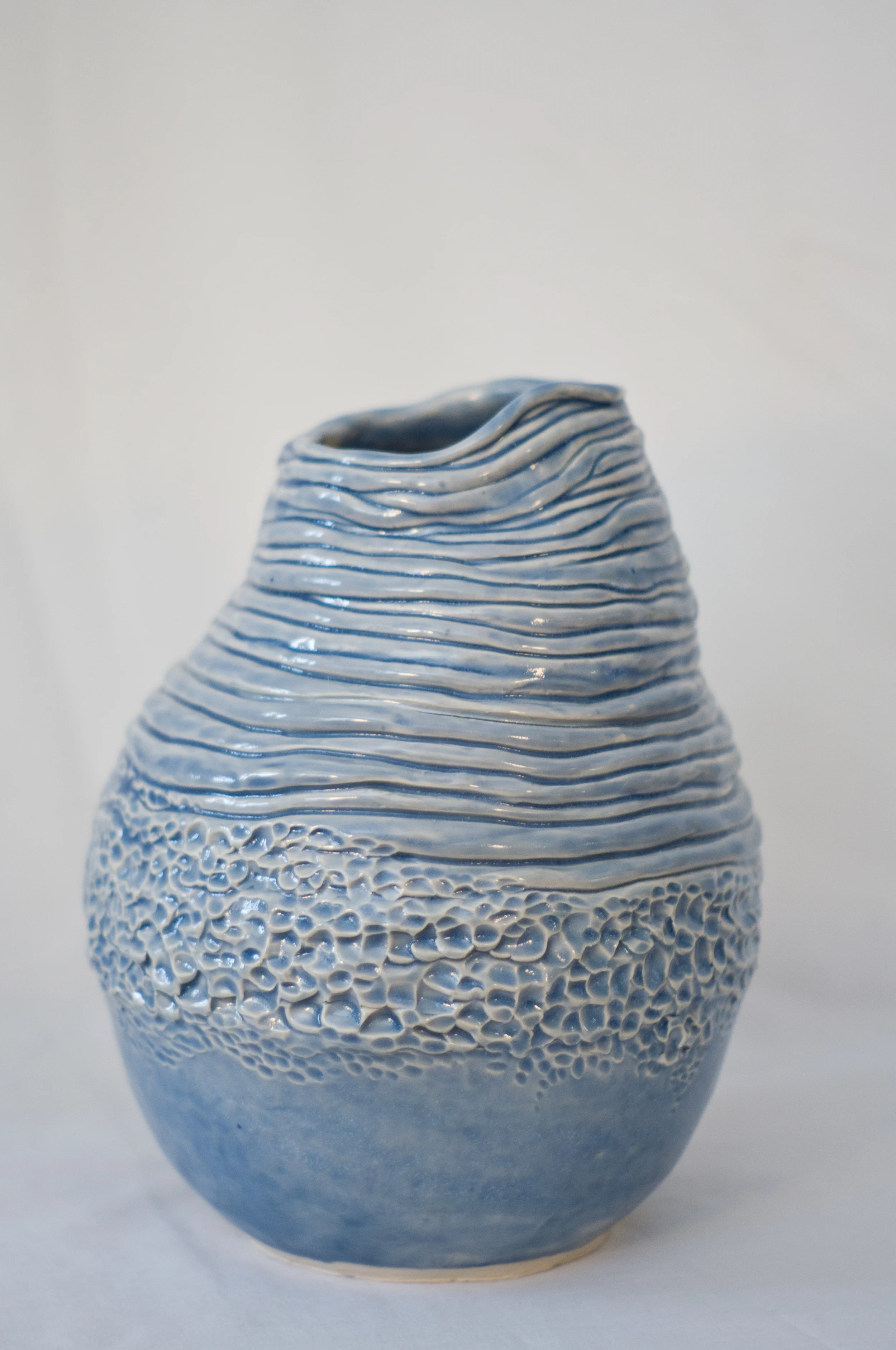 Celadon Coil Pot Stoneware 8" x 9 1/2" 2013