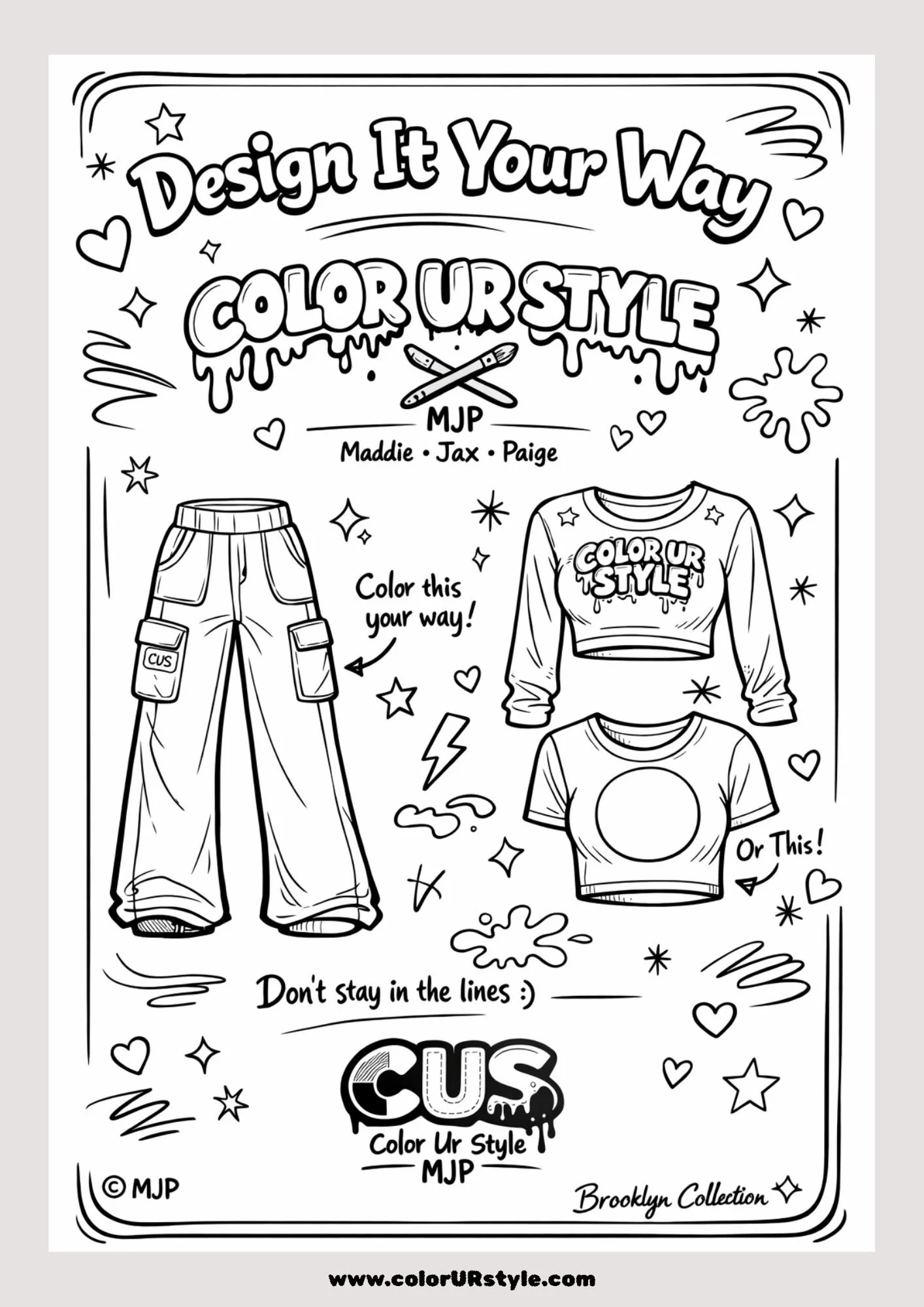 Color Ur Style: A Fashion Confidence Coloring Book for Kids