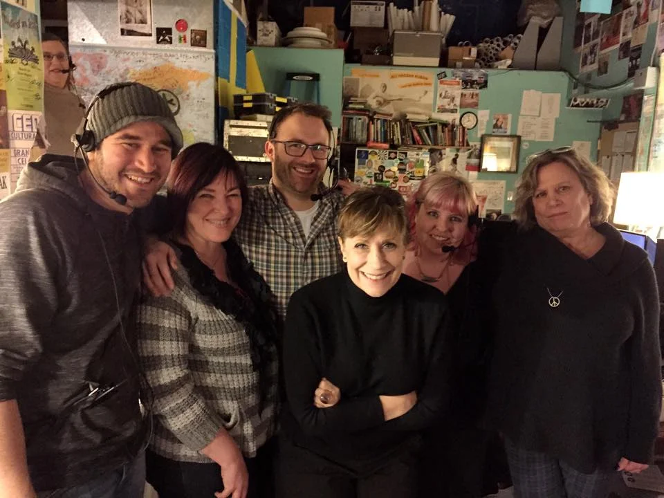 Our crew for Lizz Winstead's New Years Eve comedy special. L to R: Ian Schwartz - Engineer, Liz Zilka - hair/makeup, Nick Kesler - Dir of Photography, Lizz Winstead - Executive Producer/ass kicker/the star, Erica Hanna - Production Director, Maggie McPherson - Executive Producer