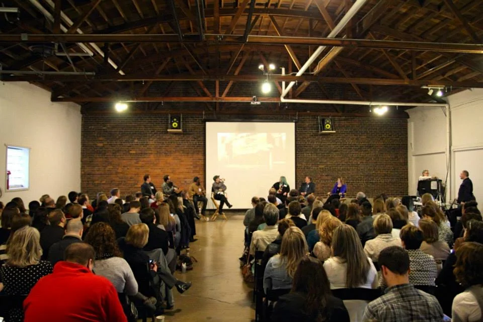 On a "how to" video panel. Photo: Teresa Boardman