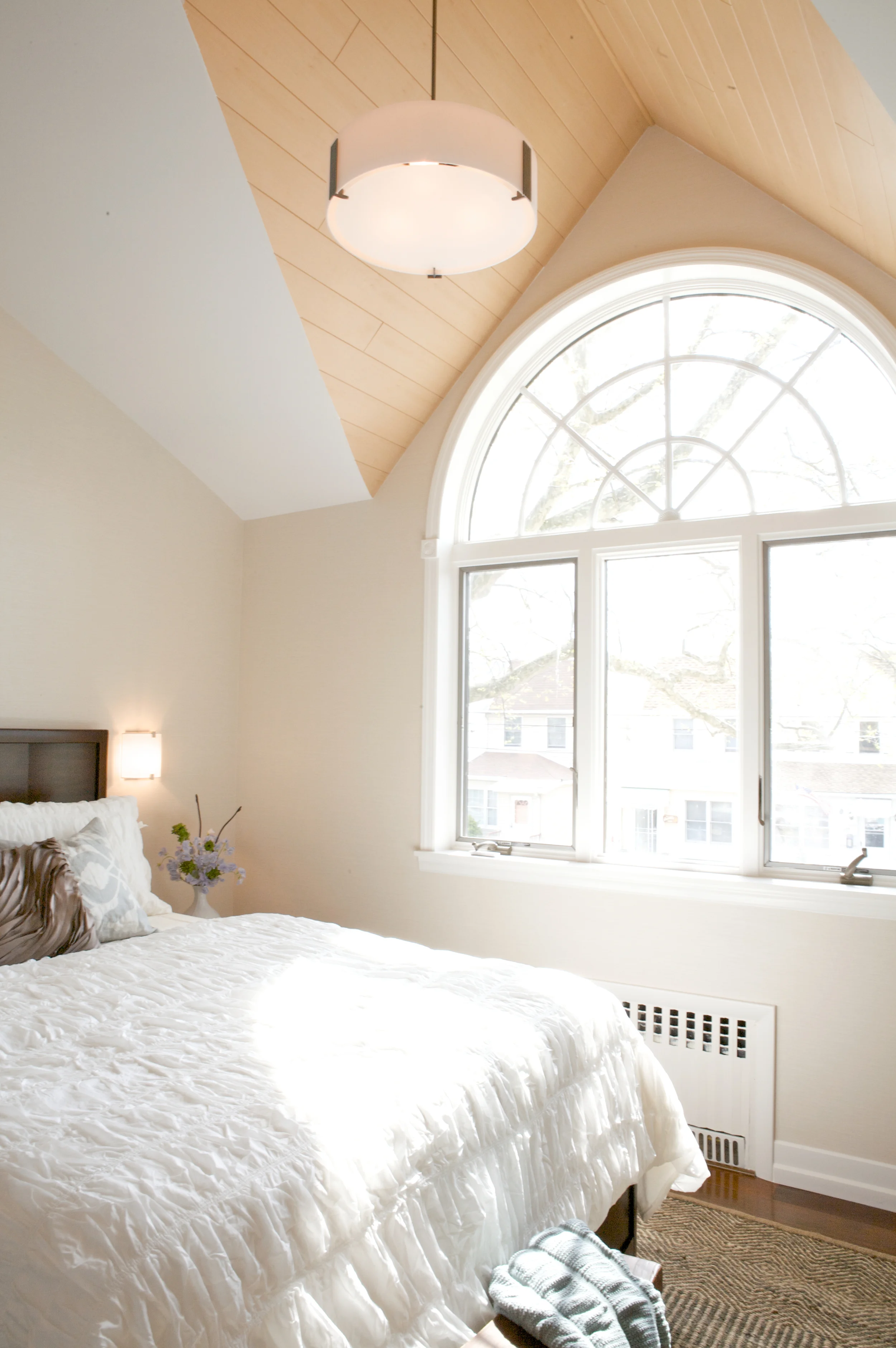 "Brooklyn interior design project: master bedroom decor and ceiling design"  