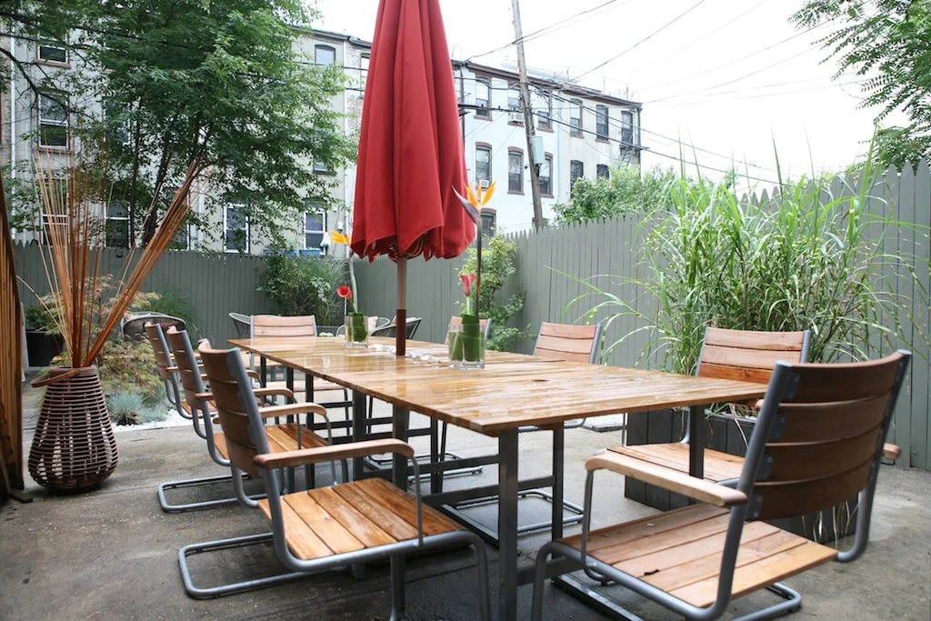 "Brooklyn landscape project featuring multiple entertaining options"