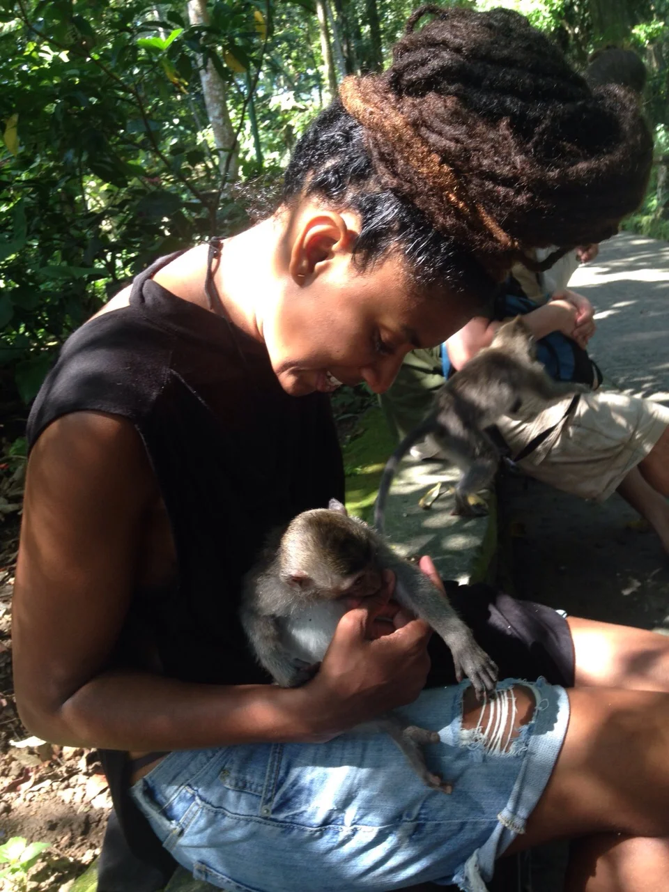 3. Interacting with monkeys at Monkey Forest