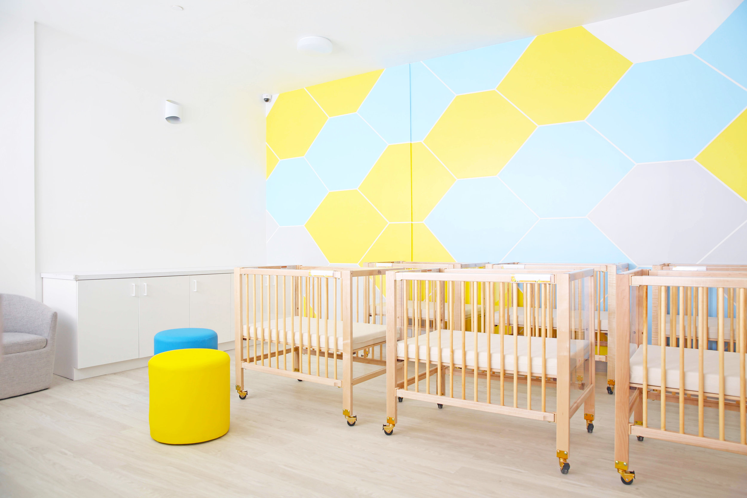  Daycare interior design project. Gut renovation of a former thrift shop.&nbsp;&nbsp;Modern, minimal interiors.  Photo credit: Niya Bascom Photography. &nbsp;Please do not use images without express written permission from Ishka Designs or Niya Basco