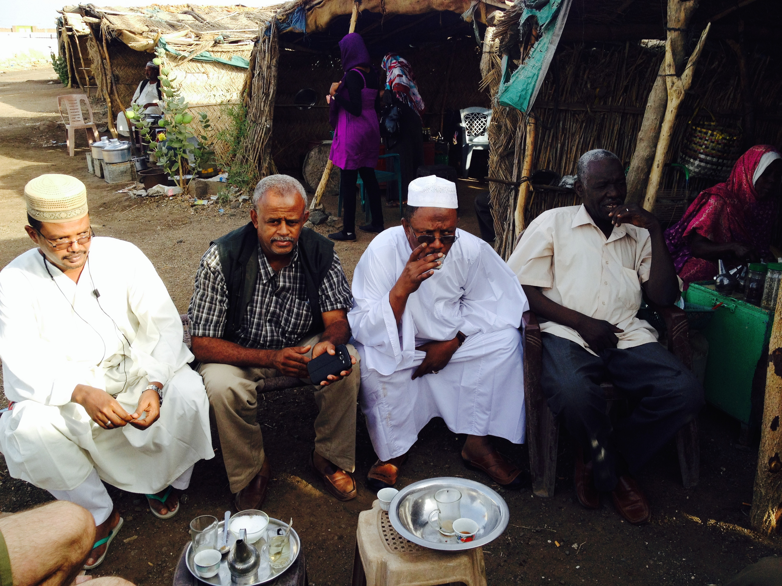 Tea break on the road with our team from the local Muslim Aid office