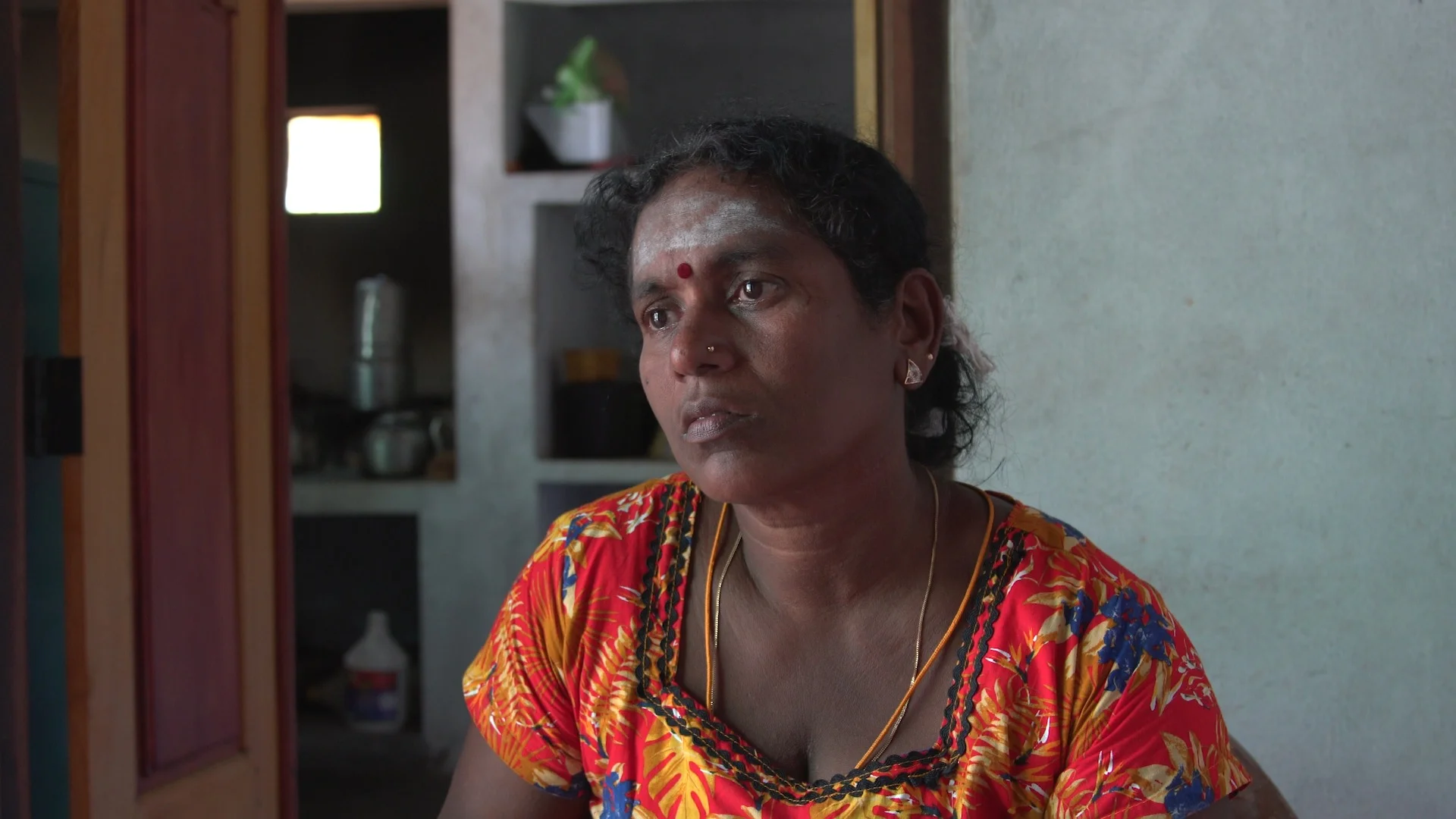 Vasuki at home in Point Pedro, Jaffna district