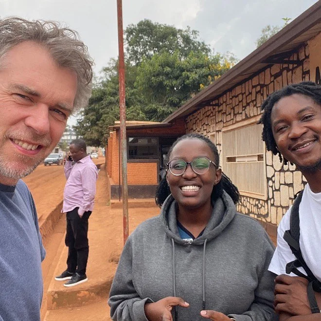 Filming with Frank and fixer Barbara just outside Kigali - we&rsquo;re making a film about the threat of malaria drug resistance #kigali #malaria #documentary