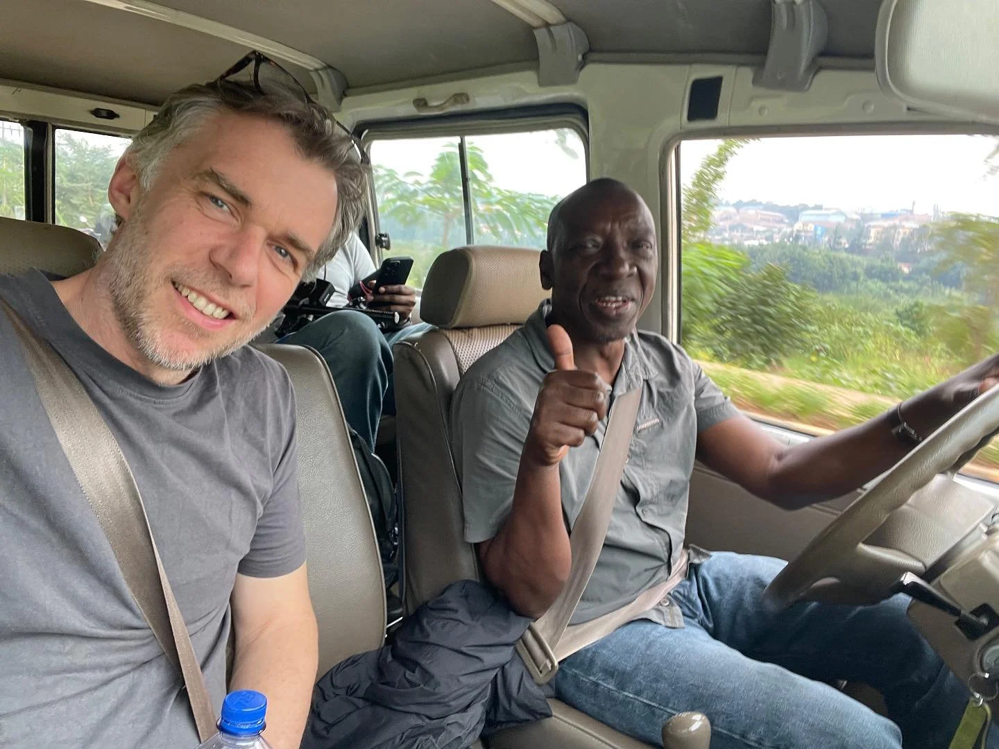 Filming in Kigali with Ayubu and Frank - a city of many hills