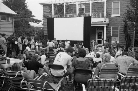 The backyard shows.