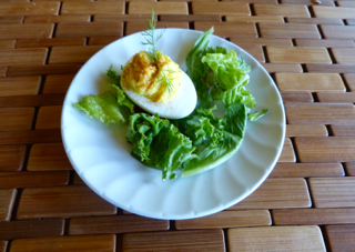 Deviled Egg with Dill Sprig. Photo by Sue Van Slooten
