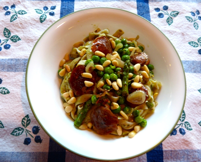 Alexander Weiss' Pesto with Mushroom and Vegetables. Photo by Sue Van Slooten